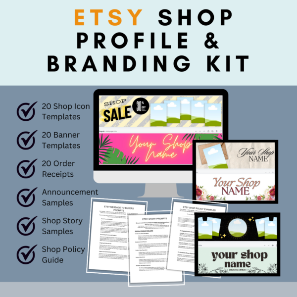 Product image with banners, shop policies, 20 templates and more